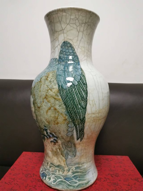 古玩陶瓷猛禽瓶拍賣，當前價格40000元