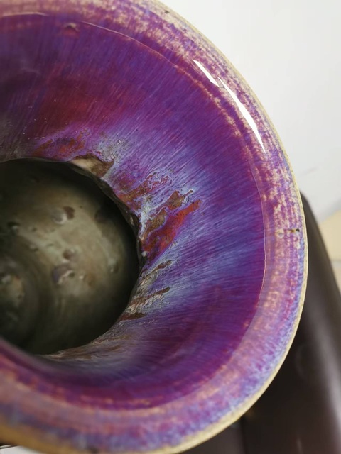 古玩陶瓷窯變紅釉瓶拍賣，當前價格18500元
