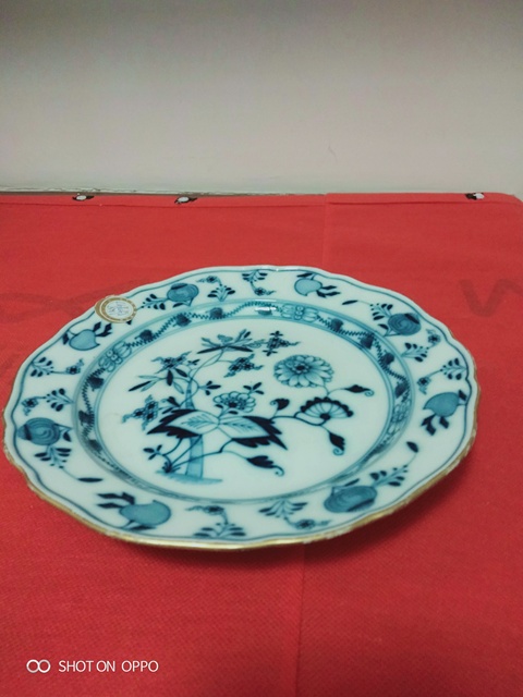 古玩陶瓷清代青花盤拍賣,當前價格980元
