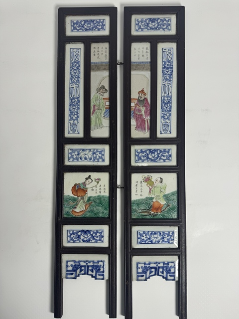 古玩陶瓷粉彩八仙人物瓷板拍賣(mài)，當(dāng)前價(jià)格12500元