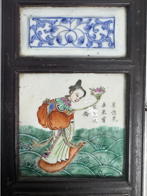 古玩陶瓷粉彩八仙人物瓷板拍賣(mài)，當(dāng)前價(jià)格12500元