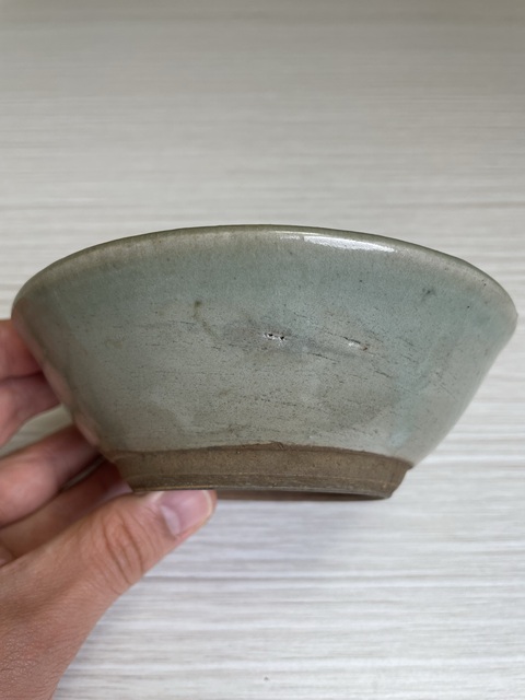 古玩陶瓷明代 龍泉系青瓷青花碗拍賣，當前價格230元