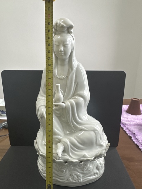 古玩陶瓷德化白瓷觀音造像拍賣，當前價格650元
