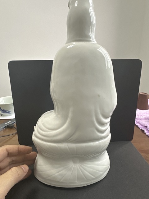 古玩陶瓷德化白瓷觀音造像拍賣，當前價格650元