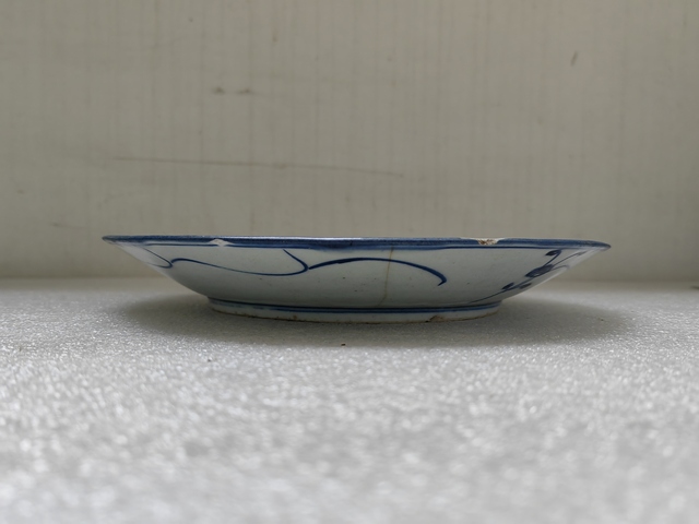 古玩陶瓷青花纏枝花卉紋盤拍賣,當前價格450元