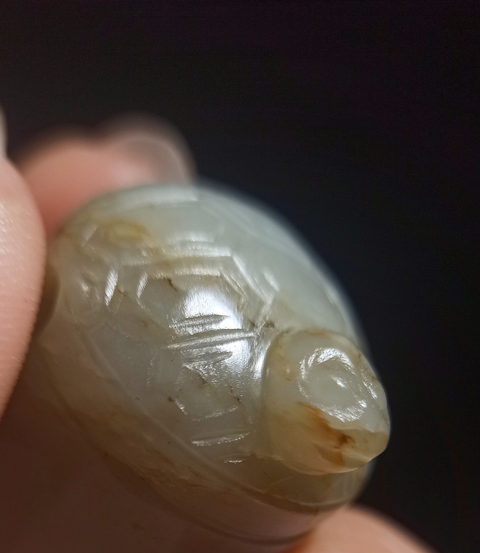 古玩玉器明代和田玉雕“龜鈕印”拍賣，當(dāng)前價(jià)格12000元