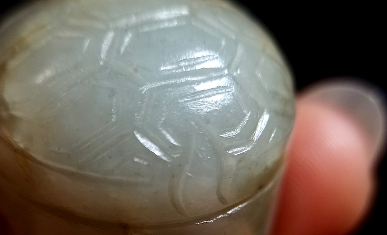 古玩玉器明代和田玉雕“龜鈕印”拍賣，當(dāng)前價(jià)格12000元