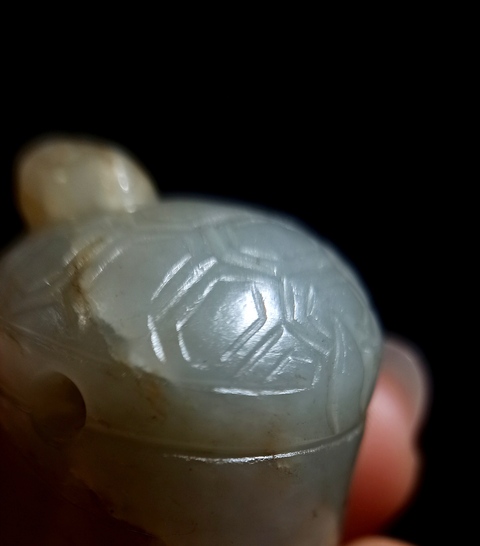 古玩玉器明代和田玉雕“龜鈕印”拍賣，當(dāng)前價(jià)格12000元