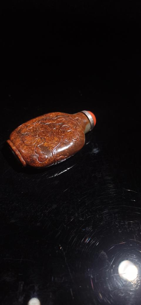 古玩玉器收藏級清代和田玉雕“福祿萬代鼻煙壺”拍賣,當前價格35800元