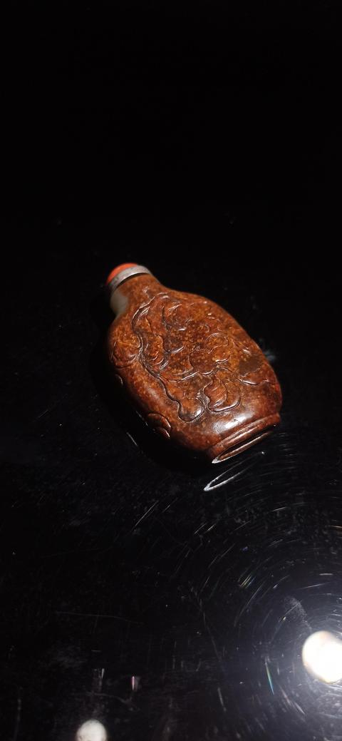 古玩玉器收藏級清代和田玉雕“福祿萬代鼻煙壺”拍賣,當前價格35800元