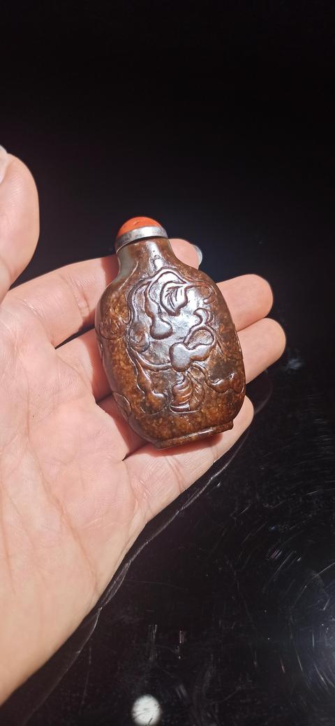 古玩玉器收藏級清代和田玉雕“福祿萬代鼻煙壺”拍賣,當前價格35800元