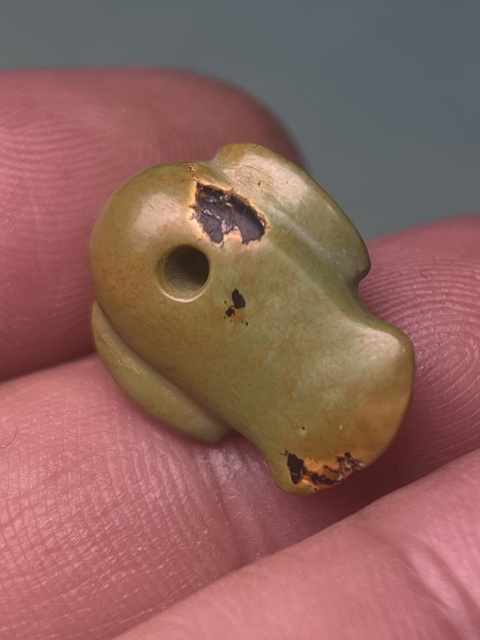 古玩玉器漢代綠松石雙鴿拍賣，當前價格12800元
