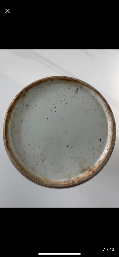 古玩陶瓷青花淡描花卉紋喜字罐真品鑒賞圖