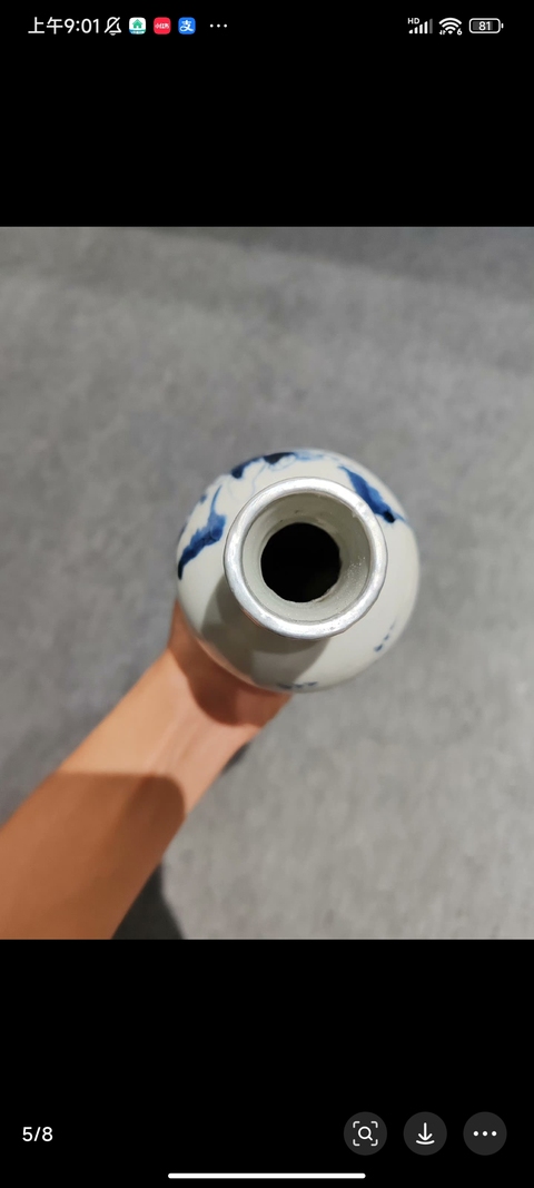 古玩陶瓷青花人物故事瓶真品鑒賞圖
