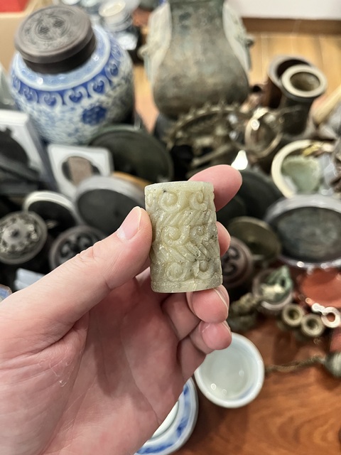 古玩玉器戰國卷云紋勒拍賣,當前價格999元