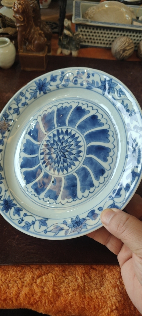 古玩陶瓷青花盤真品鑒賞圖