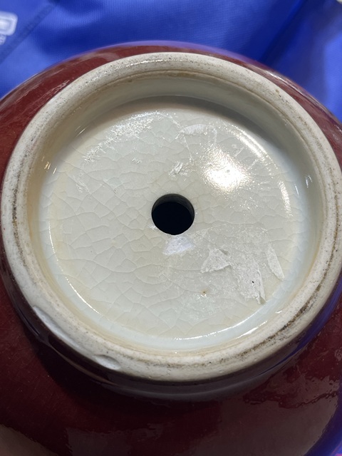 古玩陶瓷紅釉瓶真品鑒賞圖