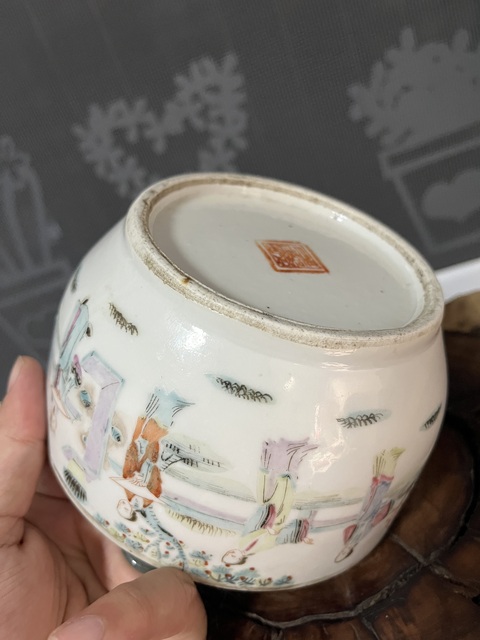 古玩陶瓷同治粉彩西廂記人物故事紋蓋缸拍賣,當前價格4288元