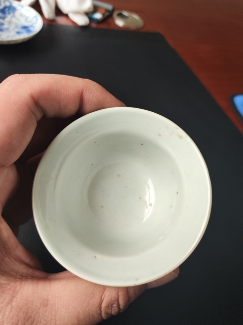 古玩陶瓷青花獅子繡球紋蓋杯 真品鑒賞圖