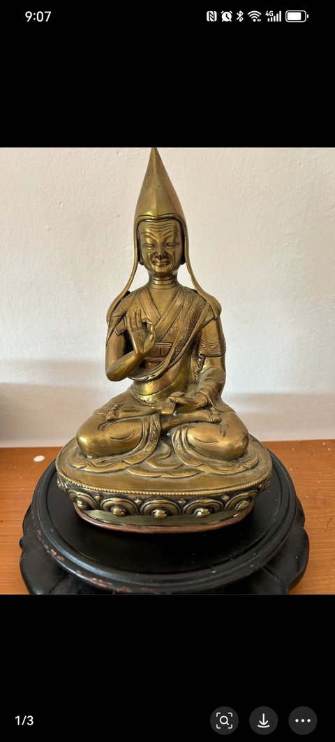 古玩銅器民國宗巴喀佛造像拍賣，當前價格5800元