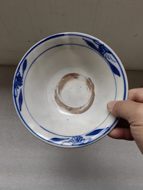 古玩陶瓷青花花卉紋斗笠碗拍賣,當(dāng)前價(jià)格298元