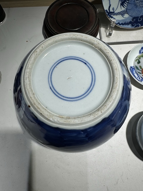 古玩陶瓷晚清·青花冰梅圖蓋罐拍賣，當前價格1600元