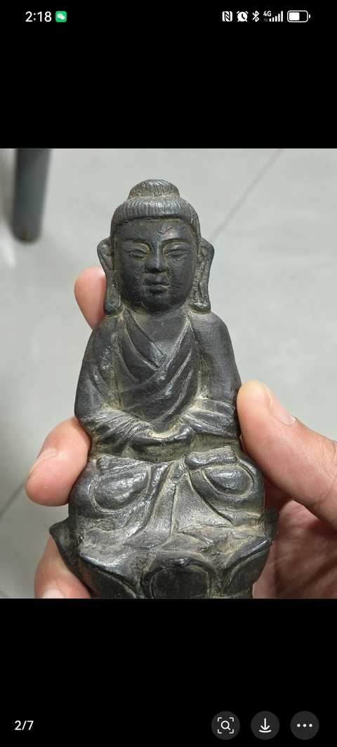 古玩銅器明代板凳佛造像拍賣，當(dāng)前價(jià)格5800元