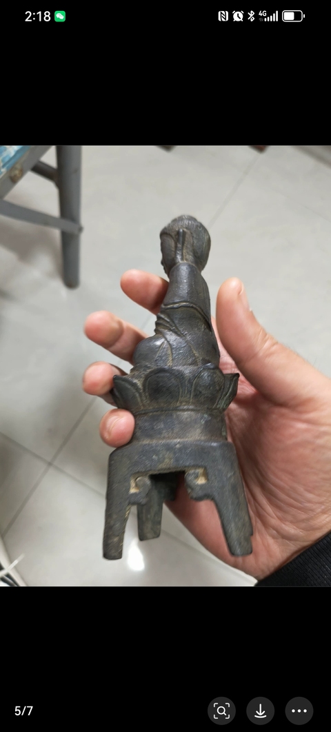 古玩銅器明代板凳佛造像拍賣，當(dāng)前價(jià)格5800元