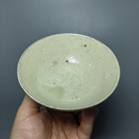 古玩陶瓷金代，磁州窯白釉茶盞拍賣，當前價格1280元