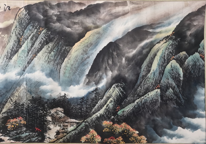 古玩字畫嶺南畫派新秀代表人物劉一民山水拍賣,當(dāng)前價(jià)格899元