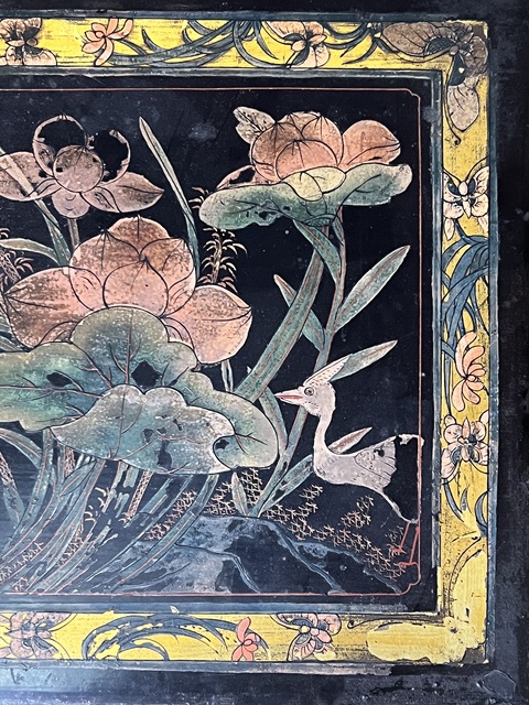 古玩雜項(xiàng)清代花鳥彩繪漆木盒拍賣,當(dāng)前價(jià)格5000元