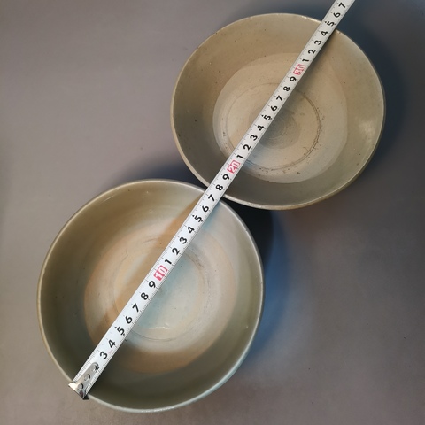 古玩陶瓷【龍泉】明代龍泉青瓷青花花卉紋斗笠碗拍賣,當前價格290元