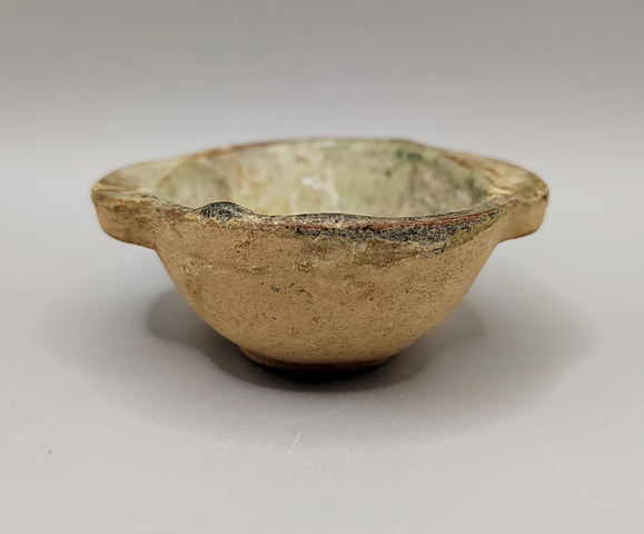 古玩陶瓷漢代綠釉羽觴杯拍賣，當前價格1300元