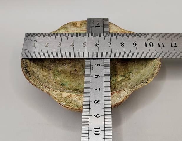 古玩陶瓷漢代綠釉羽觴杯拍賣，當前價格1300元