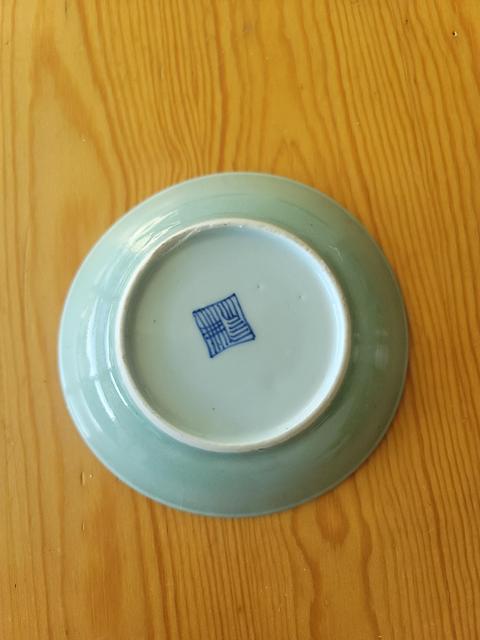 古玩陶瓷豆青釉盤拍賣，當前價格200元