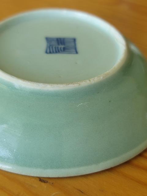 古玩陶瓷豆青釉盤拍賣，當前價格200元