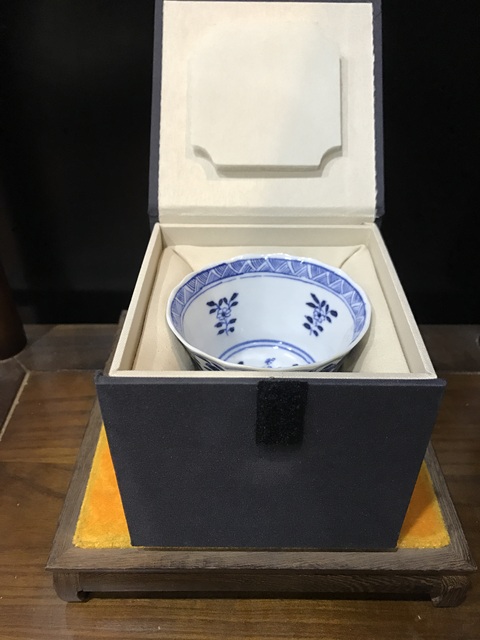 古玩陶瓷(精品品茗杯)晚清-光緒-博古山水風景紋-瓜棱品茗杯拍賣,當前價格858元