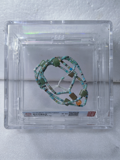 古玩玉器戰 漢時期綠松石瑪瑙珠串拍賣,當前價格886元