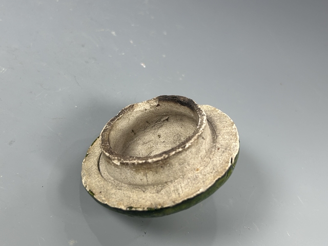 古玩陶瓷明末清初·黃綠彩蓋罐拍賣，當前價格1888元