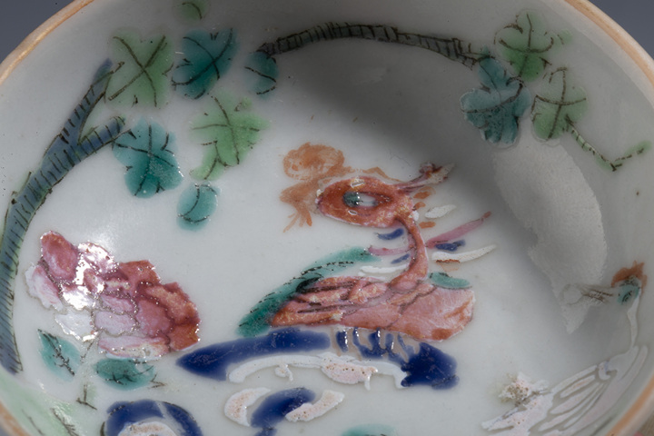 古玩陶瓷清同治·粉彩鳳凰仙鶴紋小碟拍賣，當(dāng)前價(jià)格2016元