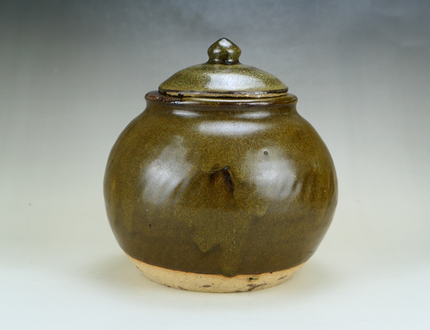 古玩陶瓷精品:明代耀州窯茶葉末釉蓋罐（1368年-1644年）拍賣，當(dāng)前價格900元