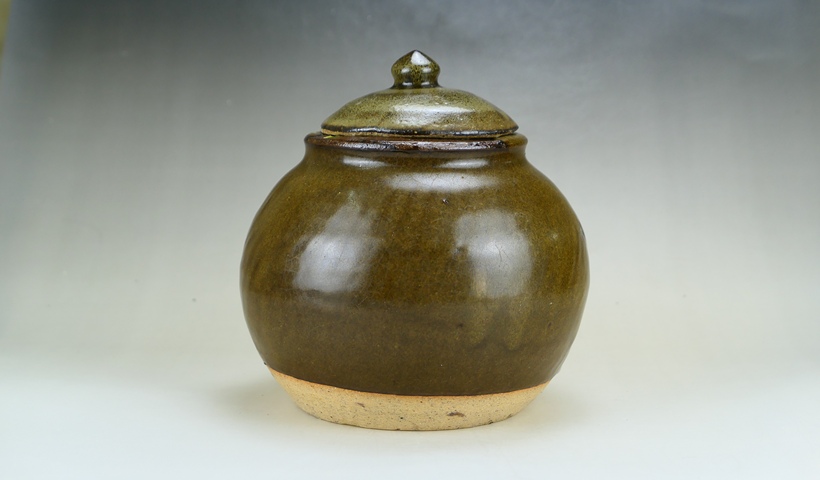 古玩陶瓷精品:明代耀州窯茶葉末釉蓋罐（1368年-1644年）拍賣，當(dāng)前價格900元