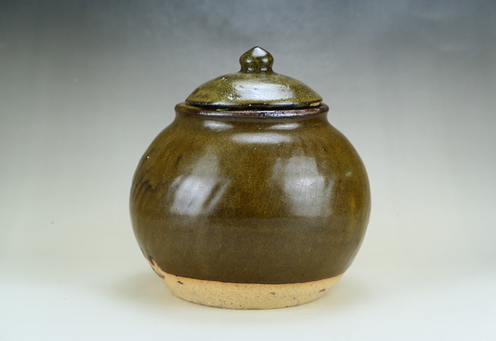 古玩陶瓷精品:明代耀州窯茶葉末釉蓋罐（1368年-1644年）拍賣，當(dāng)前價格900元