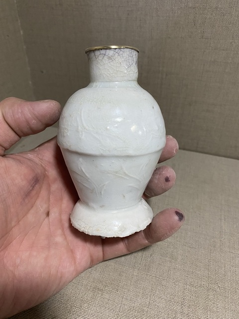 古玩陶瓷影青釉截口瓶拍賣，當(dāng)前價(jià)格580元