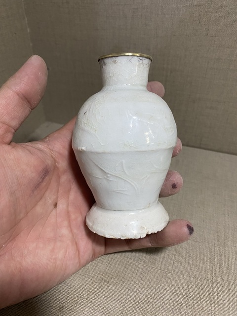 古玩陶瓷影青釉截口瓶拍賣，當(dāng)前價(jià)格580元