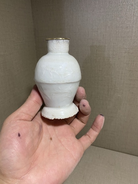 古玩陶瓷影青釉截口瓶拍賣，當(dāng)前價(jià)格580元