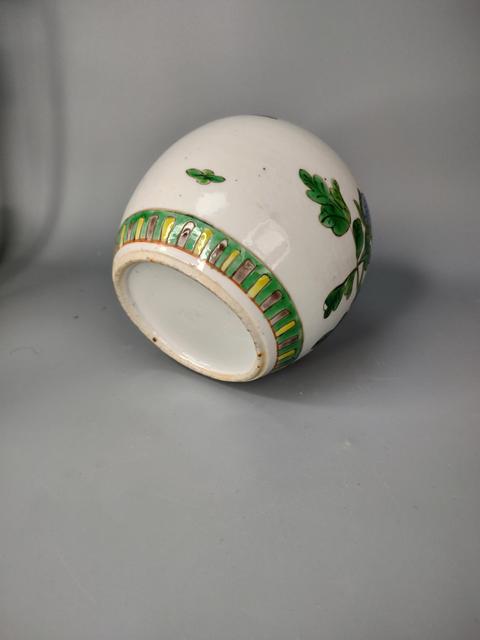 古玩陶瓷晚清五彩鳳凰牡丹洞石花卉罐拍賣,當前價格1588元