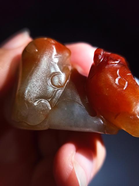古玩玉器收藏級清代翡翠雕“三陽開泰”擺件拍賣，當前價格28000元