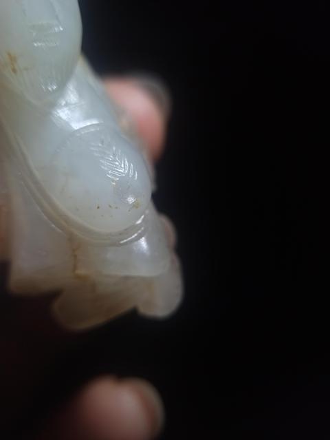 古玩玉器收藏級清代和田玉雕“漁翁得利”把件拍賣,當前價格28000元
