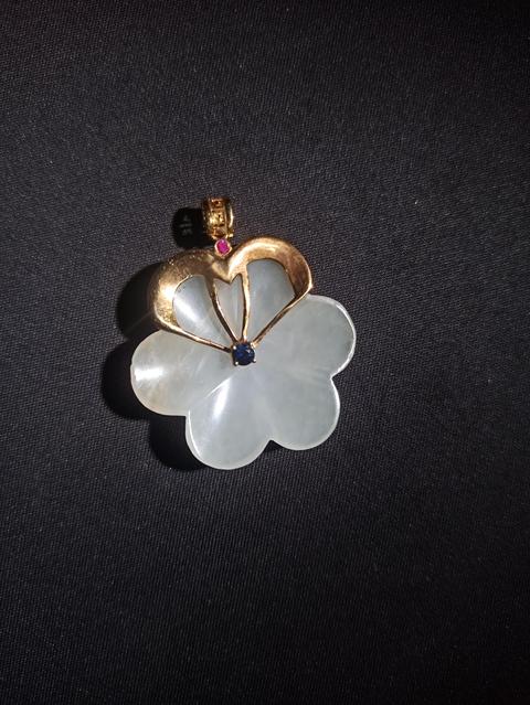 古玩玉器明代和田玉雕“帽花”拍賣，當前價格5800元